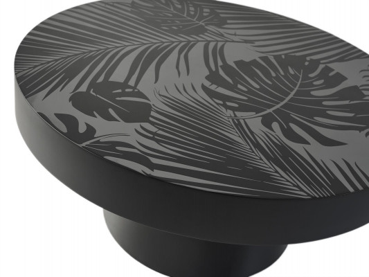 Tisch Wohnzimmertisch Rund Couchtisch Beistelltisch Kaffeetisch Schwarz