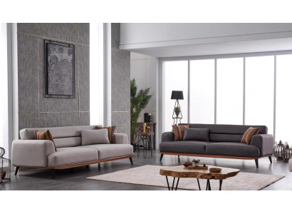 Sofagarnitur 3+3 Sitzer Modern Designer Sofa Couch Luxus Gruppe 2 tlg