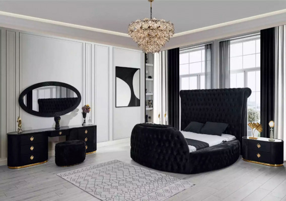 Ovaler Schminktisch Konsolentisch mit Hocker Schlafzimmer Tische Schminktische