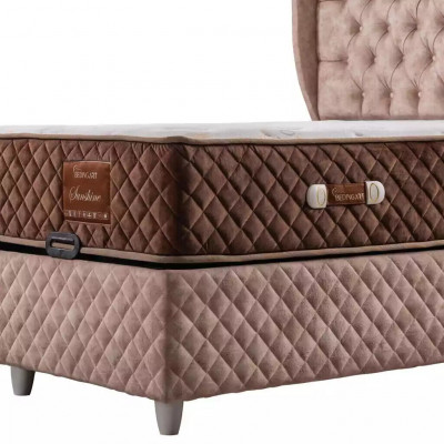 Betten Hotelbett 160x200cm inkls. Matratze Bettgestell Design weiches Bettbett