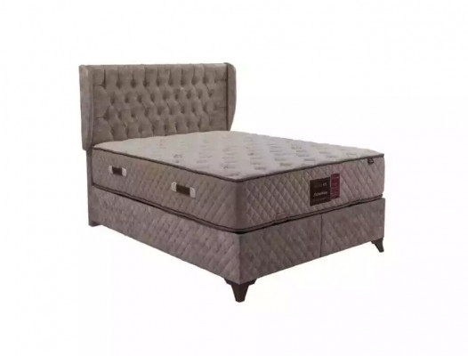 Bett Chesterfield Betten für Schlafzimmer Textil 180x200cm inkls Matratze