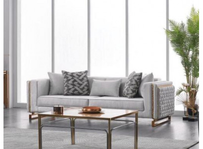 Dreisitzer Sofa 3 Sitzer Couch 245cm Möbel Polster Sofas Textil Stoff