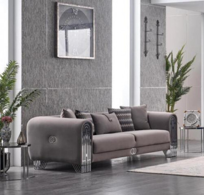 Elegante Stoffcouch Polster Sofa Möbel Wohnzimmer Möbel Textil Sofas