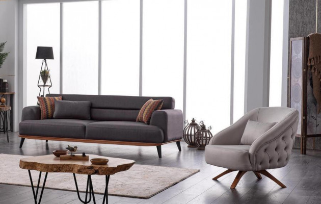Wohnzimmer Komplett 2 tlg Luxus Sofagarnitur 3+1 Sitzer Polstergarnitur