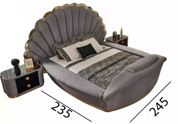 Luxus Bett Design Betten Möbel Doppelbett Schlafzimmer Königlich 200x200 cm