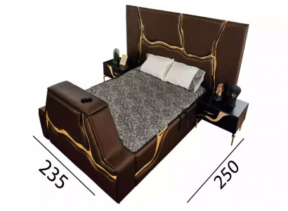 Design Bett Polster Betten Doppelbett Ehe Möbel Luxus Schlafzimmer Bettrahmen