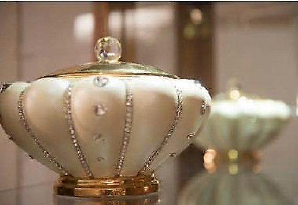 Vitrinen Holz Glas Schrank Echtholz Anrichte Vitrine Wohnzimmer Möbel Italien