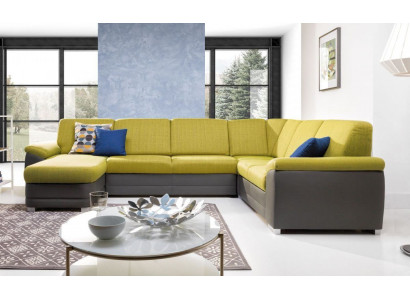 Ecksofa Wohnlandschaft Sofa Couch Polster Eck Garnitur U Form Stoff Sofas Neu