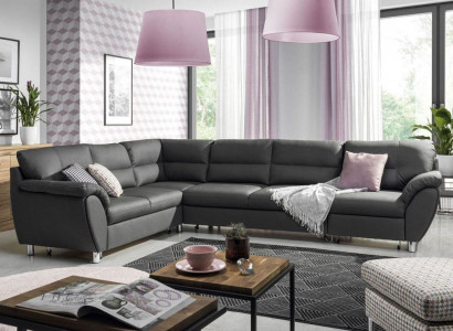 Wohnlandschaft Schlafsofa U Form Stoff Textil Sofa Couch Polster Eck