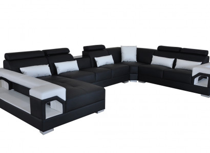 Ecksofa mit ergonomischer Rückenlehne und funktionalen Armlehnen